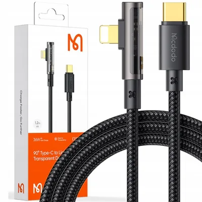 Zdjęcie produktu dla Mcdodo Kabel Kątowy Usb-C Lightning Szybkiego Ładowania 36W Do Iphone 14 1M