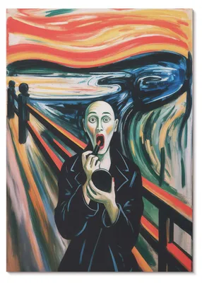 Produktbild von POSTER - 29x42 cm (A3) - Adam Wójcik - Ausdrucksstarke Figur, leuchtende Farben, dynamische Linien - Wandbild für Wohnzimmer Schlafzimmer & Flur, Modernes Poster Wanddeko, Ungerahmt