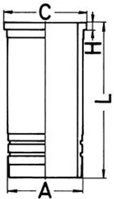 Produktbild von KOLBENSCHMIDT Zylinderlaufbuchse 89862110 für VOLVO 8700 8,06mm 228mm 120mm