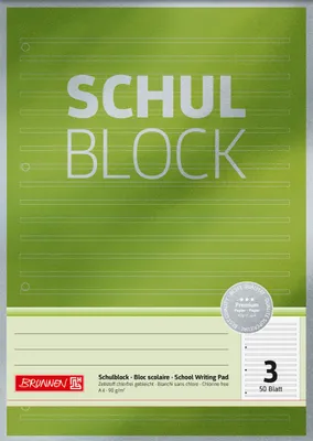 Produktbild von 10XBRUNNEN 1052603 Schulbl A4 90g 50Bl