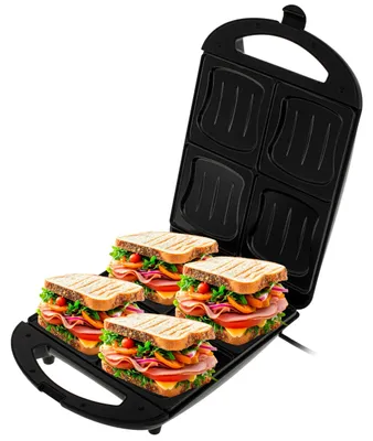 Produktbild von ADLER EUROPE Sandwichmaker 4 Sandwiches Toast XXL BIG American Sandwich, knuspri
