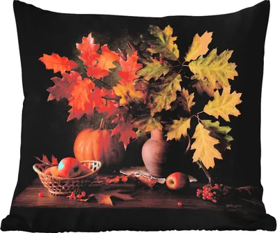 Produktbild von MuchoWow® Outdoor Kissen - Blätter - Früchte - Stilleben - 40x40 cm - Wetterfest - Lounge Kissen - Kopfkissen - Interieur - Polster mit Bild