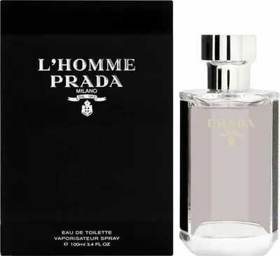 Produktbild von Prada L'Homme, Männer, 100 ml, Nicht nachfüllbare Flasche, Spray, ALCOHOL DENAT., AQUA (WATER), PARFUM (FRAGRANCE), ETHYLHEXYL METHOXYCINNAMATE, LINALOOL, LIMONENE,...