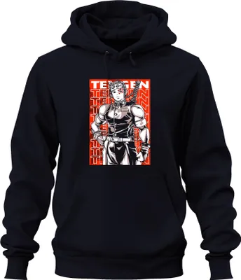 Obrázek produktu pro Tengen Uzui Anime Demon Hunter Cosplay Gift Japan Y2K Streetwear Uni mikina s kapucí, Navy, 3XL