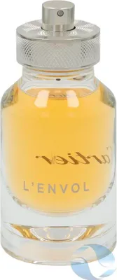 A close-up studio shot of a bottle of Cartier L'Envol de Cartier Eau de Parfum for men.