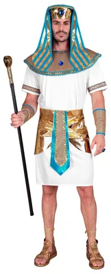Obrázek produktu pro Kostým Pharaoh Egyptian white turquoise antiquity, velikost:M