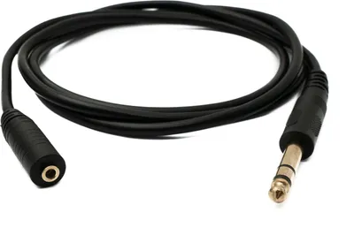 Produktbild von SYSTEM-S Audio Kabel 150 cm Stereo AUX Klinke 6,35 mm Stecker zu 3,5 mm Buchse Schwarz