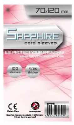 Zdjęcie produktu dla Sapphire: 100 Bustine Pink (70 x 120 mm) (Wydanie włoskie) – Koszulki na karty – Red Glove