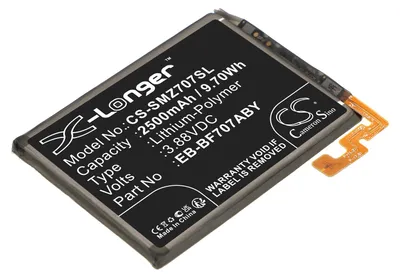 Image de TECHTEK Batterie compatible avec [Samsung] Galaxy Z Flip 5G, Galaxy Z Flip F707U, SM-F7070, SM-F707B, SM-F707U, SM-F707U1, SM-F707W remplace EB-BF707