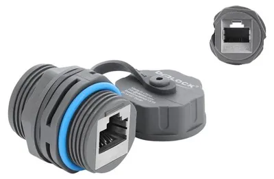 Immagine prodotto di Connettore Delock da presa RJ45 a presa RJ45 Cat.6A