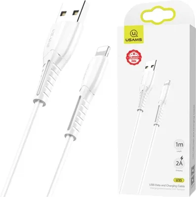 Obrázok produktu pre Usams Kábel U35 Lightning 2A Fast Charge 1M Biela/Biela Sj364Usb02 (Us-Sj364)
