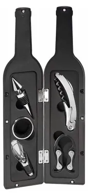 Produktbild von 5x Weinzubehör, Geschenkset - Weinflasche