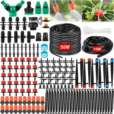 Produktbild von Gartenbewässerungssystem 263-teiliges Set mit 50 m + 15 m Schläuchen