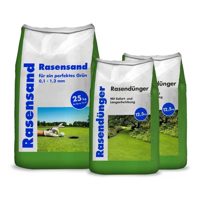 Produktbild von Hamann Rasensand 25 kg + Hamann Rasendünger 25 kg