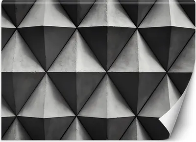 Produktbild von Vlies fototapete Geometrische Dreiecke 3D 300x210 cm Feeby Grau inkl. Kleber einfache Montage