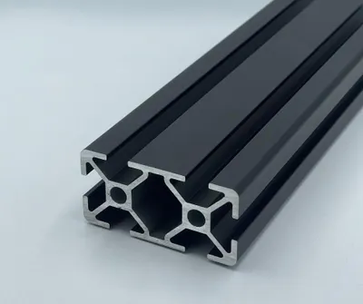 Produktbild von Aluprofil 30x60 Nut 8, B-Typ (Schwarz eloxiert) - 2000mm