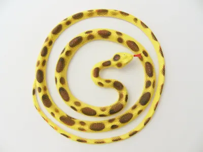 Produktbild von Schlange 135 cm gelb braune Flecken, Schlangen Gummischlange Gummischlangen Reptilien Kriechtier