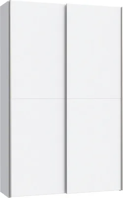 Produktbild von Garderobenschrank - 120 x 191 cm - 2 Türen - Weiß matt