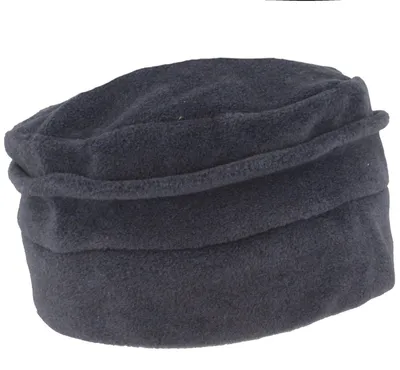 MtM warmer & weicher Stoffhut Fleece Wintermütze mit Biese in blau
