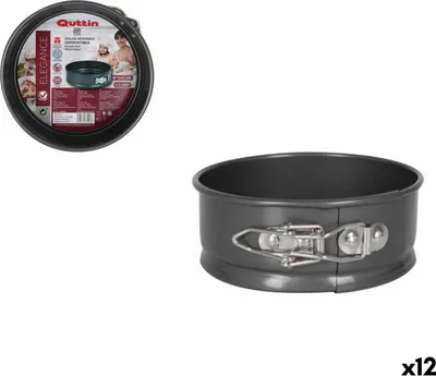 Obrázek produktu pro Odnímatelná forma Quttin IN215 z uhlíkové oceli, černá (12 kusů) (Ø 12,5 x 5 cm)