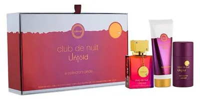 Obrázok produktu pre Armaf - Club De Nuit Untold Darčeková sada EDP 105 ml, telové mlieko 100 ml a dezodorant 75 g 105 ml