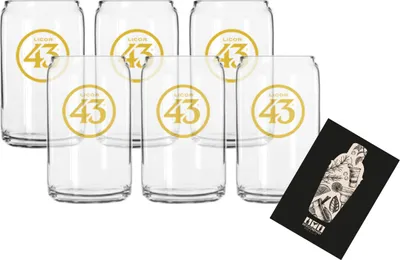 Produktbild von Licor 43 6er Set Longdrink Glas Gläser Set - 6x Cocktail Glas mit Logo