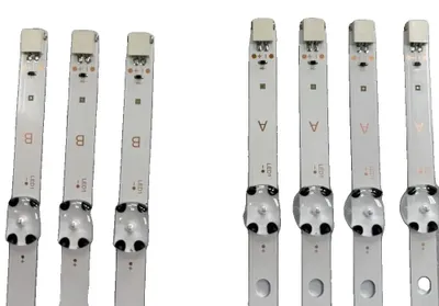 Produktbild von LED-Streifen, Länge 53,5 mm, 7 LED (4 STK), 8 LED (3 STK), dimmbar, Aluminium