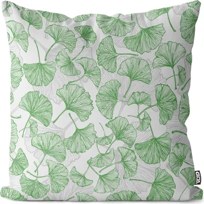 Produktbild von VOID Gingko Blätter Zeichnung Muster Kissenbezug Kissenhülle sofa couch wohnzimmer dekoration wasserfest Outdoor Garten Kissen bezug deko