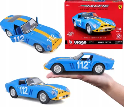 Produktbild von BBURAGO Ferrari Bausatz 250 GTO 1:24, Sportwagen-Modell, Vormontiert, 1:24, Ferrari 250 Gto #112, Unisex, Metall, Kunststoff