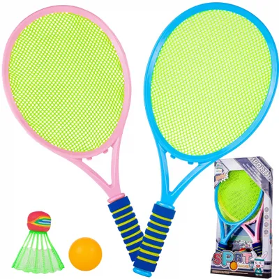 Produktbild von Malplay Schlägersport Set Fur Rückschlagspiel| Tennis Badminton Pelote| Im Freien, Am Strand, Im Park,, Im Garten|