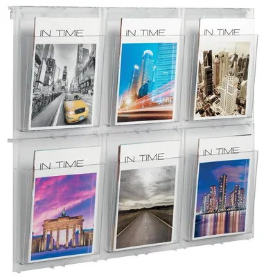 Obrázek produktu pro helit Wanddisplay "the placativ" 6 x DIN A4 hoch glasklar