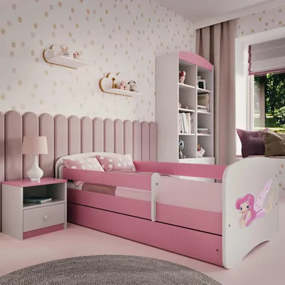 Obrázok produktu pre Detská posteľ pre mladých s krídlami 70x140, 80x160, 80x180 cm - kompletná súprava so zásuvkou a ochranou proti vypadnutiu