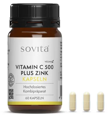 Image de Sovita Vitamine C 500 plus zinc gélules 60 pc