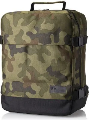 Produktbild von BAMBINIWELT RUCKSACK Handgepäck Reisetasche Boardgepäck Bordcase Kabinenkoffer Reiserucksac 40x20x25 40x30x20 Ryanair Wizzair (klein, camouflage-schwarz, 40x20x25)