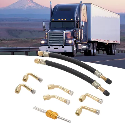 Immagine prodotto di Adattatore flessibile per valvola del pneumatico con stelo a 45 gradi 90-135 per auto, camion, camper, rimorchi, furgoni per camper