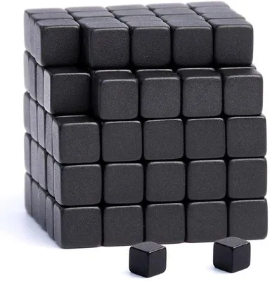 Produktbild von 120 Stück starke neodymium-Magnete, 5 x 5 x 5 mm kleine schwarze Mini-Bordmagnete für Whiteboard, Kühlschrank und Magnetbrett