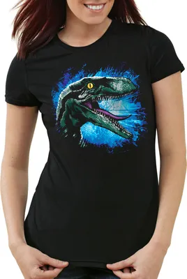 Produktbild von style3 Velociraptor Blue Damen T-Shirt dinosaurier park, Größe:M
