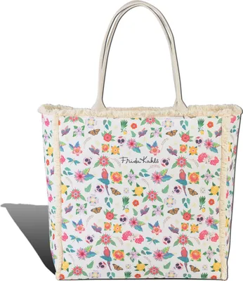 Image de Frida Kahlo Sac Floral Animaux blanc nature multicolore Canvas D2OTI800F