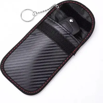 Produktbild von CHPN – RFID-Tasche – RFID-Tasche für Autoschlüssel – Diebstahlsicheres Etui – RFID-Schutzhülle für Ihren Autoschlüssel – Schwarz – 8/12 cm