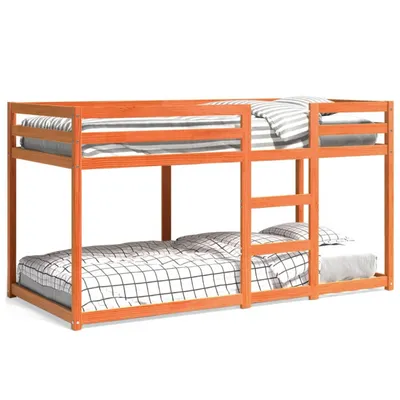Produktbild von vidaXL Etagenbett Wachsbraun 90x200 cm Massivholz Kiefer