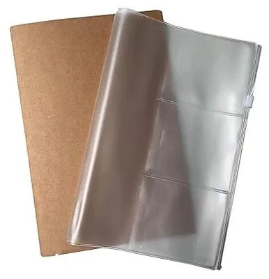 Zdjęcie produktu dla Etui na zamek do notatnika podróżnego organizer kart kraft zestaw