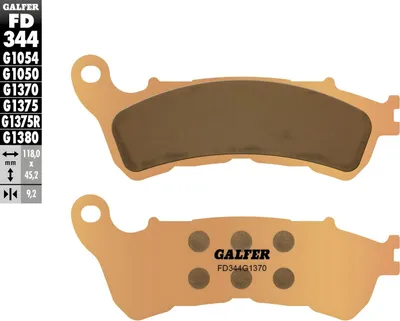 Immagine prodotto di Set pastiglie freno Galfer 2x FD344G1370 sinterizzate in metallo STREET anteriori per Honda CB EX RS ST Pan-European VFR X Crosstourer F V-Tec ABS Crossrunner, Suzuki anno di costruzione 2006 - 2023