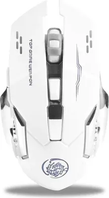 Produktbild von INF 2.4G Wiederaufladbare Leise Weiße Drahtlose Gaming Maus - Ergonomisches Design