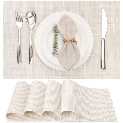Productafbeelding van Tafelsets - afwasbaar en antislip - placemats voor de eettafel - set van 4 stuks, 45x30 cm
