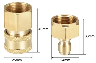 Produktbild von Gartenschlauch Schnellverbindung Messing Hochdruckreiniger Adapter M22x1,5 Innengewinde