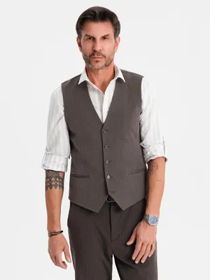 Obrázek produktu pro Ombre Clothing Pánská společenská vesta Gundulfo grafitová M