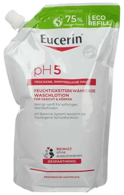 Zdjęcie produktu dla Eucerin pH5 płyn do mycia, saszetka uzupełniająca, 750 ml żelu