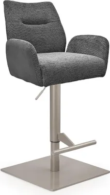 Produktbild von Design Barhocker Famous AS Gestell perlgraumetallic eckig dunkelgrau