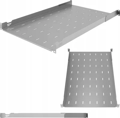 Zdjęcie produktu dla Półka Rack 19" 1U 750-910 mm Półka Do Szafy Rack Regulowana Szara Stalflex