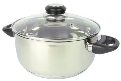 Produktbild von iH - Edelstahl Kochtopf mit Glasdeckel - Induktionsgeeignet - Ø20cm